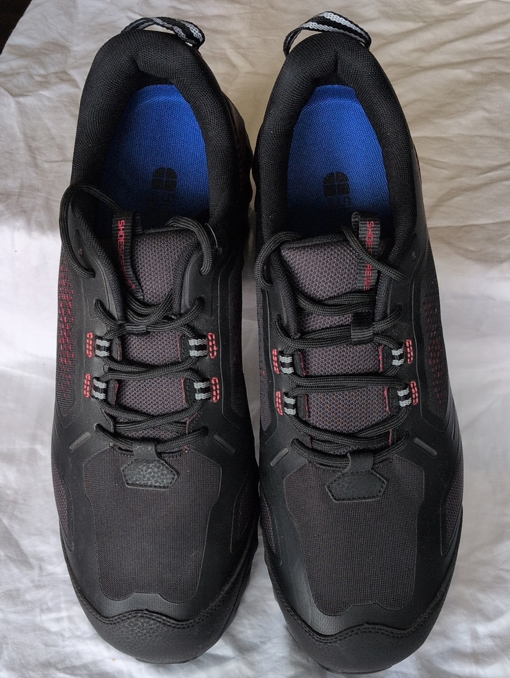 Shoes For Crews Steel Toe Slip Resistant Men's Work Shoes Size 15 NWT Black Red